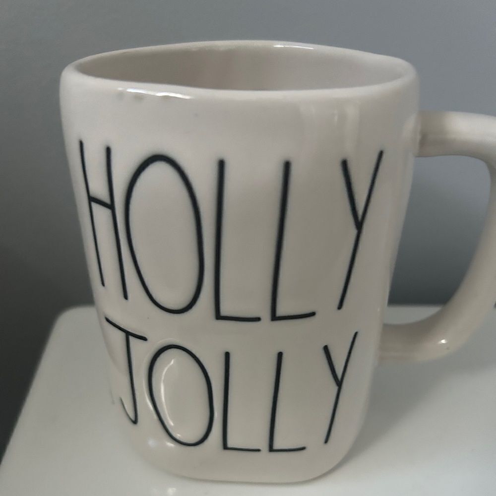 Rae Dunn Double Sided  Holly Jolly‎ Mug